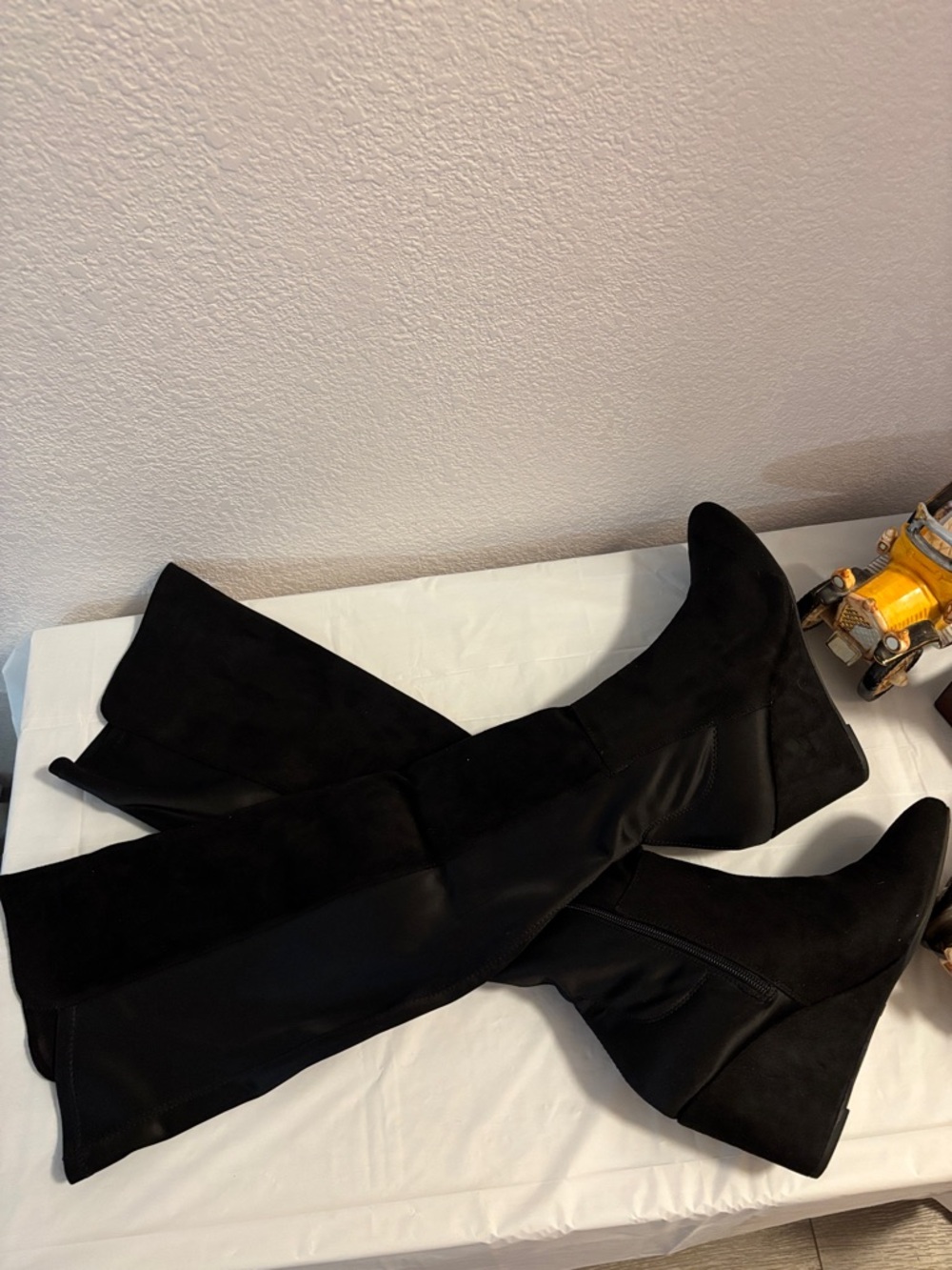 Zigi Soho Black Over-the-Knee Wedge Boots